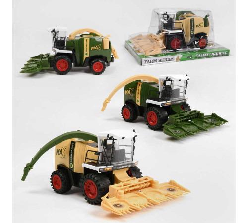 Комбайн 0488-253 (48/2) "Сільськогосподарська техніка", 2 кольори, інерція, знімне навісне обладнання, рухомі деталі, в слюді – в наличии! Купите сейчас у KAZKOVA