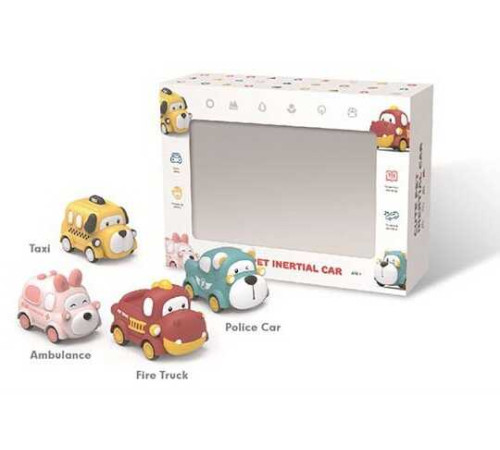 Набір машин MD 2125 (30) 4 штуки, інерція, в коробці