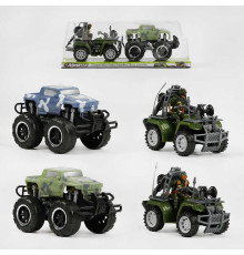 Джип 9025 А-24 (72/2) 2 види, військова техніка, солдат, інерція, у слюді