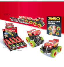 Набір машин 821 (24/2) ЦІНА ЗА 12 ШТУК В БЛОЦІ, герой, інерція, трансформується при зіткненні, гумові шини, в коробці