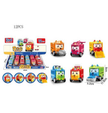 Набір машин 627-22 (18) ЦІНА ЗА 12 ШТУК В БЛОЦІ, герой, 2в1, інерція, рухомі елементи, в коробці