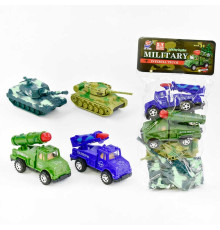 Набір військової техніки 8624 (72/2) 4 штуки в пакеті