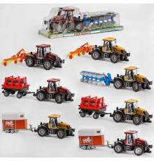 Трактор 4066 А / 5066 А / 8066 А / 90 (30) 4 види, 2 кольори, з причепом, інерція, відкриваються двері, регулювання коліс, в слюді