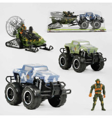 Джип 9025 А-27 (72/2) 2 кольори, військова техніка, солдат, інерція, у слюді