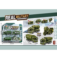 Набір спецтехніки BQ 600-48 (96/2) 4 штуки, військова, інерція, на листі