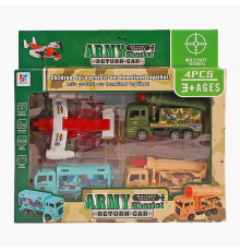 Набір спецтехніки 05-8 (72) військові машини, інерційний механізм, в коробці
