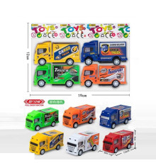 Набір машин 399-764 G (480/2) 4 штуки, інерція, гумові колеса, довжина 7см, в пакеті