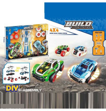 Машинки-конструктори 65274 (24/2) 2 машинки, інерція, 2 набори коліс, гумові шини, інструменти, в коробці