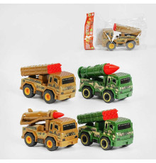 Машинка військова 399-461 (360/2) 4 види, інерція, в пакеті