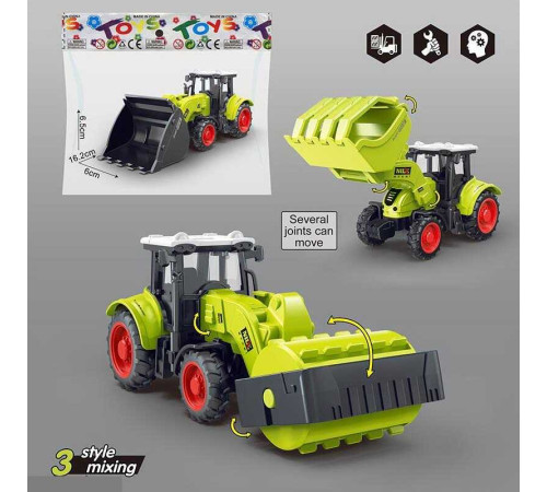 Трактор 706-24 (250/2) 3 види, інерція, тріскачка, у пакеті, ВИДАЄТЬСЯ ТІЛЬКИ МІКС ВИДІВ