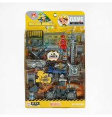 Набір спецтехніки 3389-11 A (60) інерційний механізм, 2 машинки, фігурка героя, інструменти, на листі