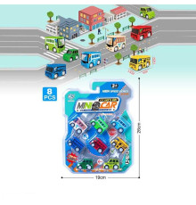 Набір машин 898 E-99 (128/2) інерція, 8 машинок, в слюді