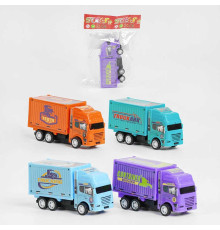 Машинка 399-751 (1200/2) "Вантажівка", 4 види, інерція, в пакеті