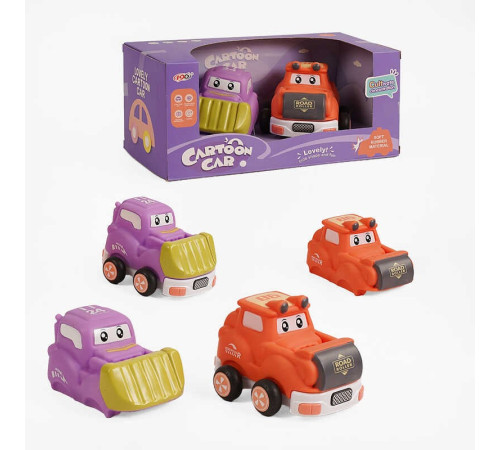 Набір машин 817 A-11 (48) гумові, інерція, знімний корпус, 2 штуки в коробці