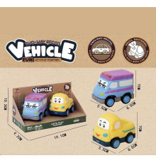 Набір машин 2686 A3 (60) 2 штуки, вінілові, знімний корпус, інерційний механізм, прогумовані колеса, в коробці