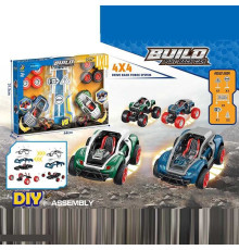 Машинки-конструктори 65276 (24/2) 2 машинки, інерція, 2 набори коліс, гумові шини, інструменти, в коробці