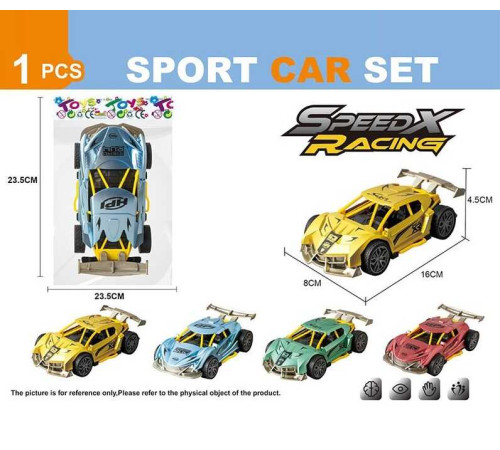 Машинка 259 D (360/2) 4 кольори, 1шт в пакеті, ВИДАЄТЬСЯ МІКС