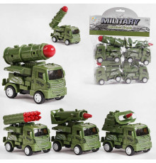 Набір спецтехніки 345-34 A (96/2) "Військова техніка", інерція, 4 штуки, в пакеті