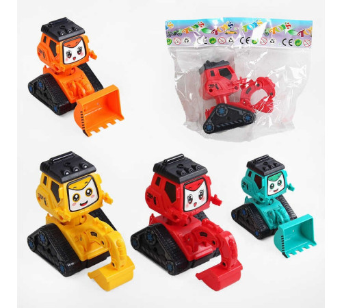 Машинка заводна 901-3 (300/2) 4 кольори, "спецтехніка", у пакеті