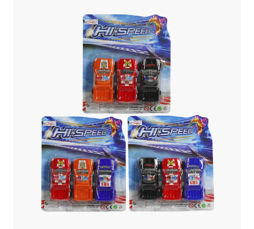 Набір машин 168-3 X-1 (288/2) 3 види, поліцейська служба, інерція, 3 штуки на листі