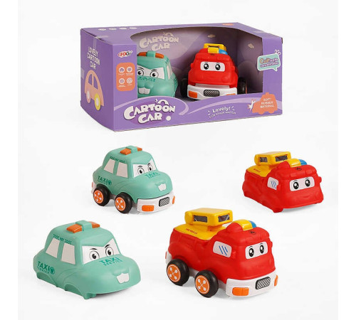 Набір машин 817 A-7 (48) 2 штуки, інерційний механізм, гумовий корпус, в коробці