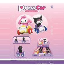 Набір машинок D 006-1 A (18) ЦІНА ЗА 12 ШТУК В БЛОЦІ, герої, інерція, тріскачка, голови обертаються, гумові колеса, в коробці