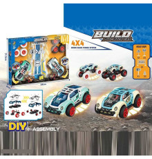 Машинки-конструктори 65277 (24/2) 2 машинки, інерція, 2 набори коліс, гумові шини, інструменти, в коробці