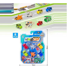 Набір машин 898 E-101 (128/2) інерція, 8 машинок, в слюді