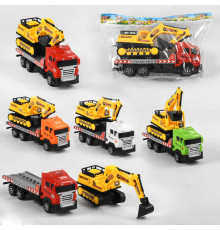 Трейлер 413 (144/2) 4 кольори, інерція, екскаватор, у пакеті, ВИДАЄТЬСЯ ТІЛЬКИ МІКС ВИДІВ