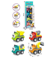 Набір паровозів 588-5 Е (60/2) 4 шт. в коробці, інерція, рухливі деталі.