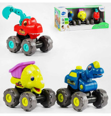 Набір машинок E 7973 ABC (12/2) "Hola", 3 шт, інерція, рухливі елементи, в коробці