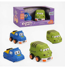 Набір машин 817 A-8 (48) 2 штуки, інерційний механізм, гумовий корпус, в коробці