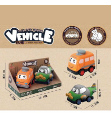 Набір машин 2686 D2 (60) 2 штуки, вінілові, знімний корпус, інерційний механізм, прогумовані колеса, в коробці