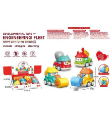 Набір машин BM 2607 (24/2) ЦІНА ЗА 8 ШТУК В БЛОЦІ, "Спецтехніка", інерція, рухомі елементи, в коробці