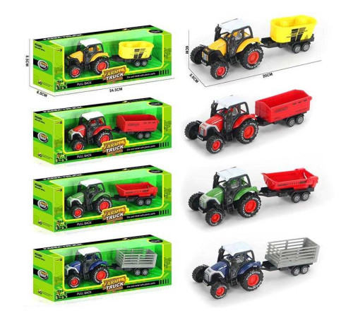 Трактор 955-204 (144/2) 4 види, в коробці, ВИДАЄТЬСЯ МІКС