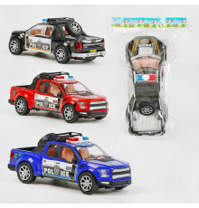 Машинка 9338 (72/2) 3 кольори, поліція, інерція, у пакеті, ВИДАЄТЬСЯ ТІЛЬКИ МІКС ВИДІВ