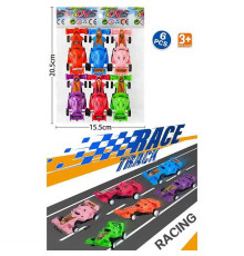 Набір машин 24695 (360/2) 6 штук, інерційний механізм, в пакеті