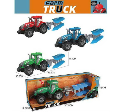 Трактор 0488-308 C (36/2) 3 види, в коробці, ВИДАЄТЬСЯ ТІЛЬКИ МІКС ВИДІВ