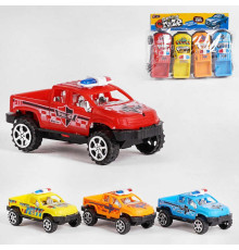 Набір машин 930-29 С (288/2) 4 штуки, інерція, у пакеті