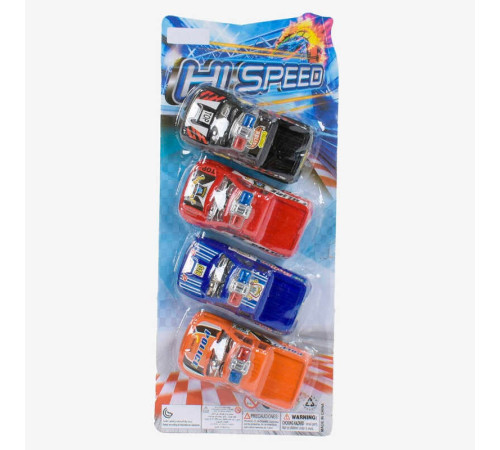 Набір машин 438-4 Х-1 (240/2) інерція, 4шт на листі