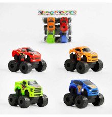 Набір машин 1886 (180/2) 4 штуки, інерція, у пакеті