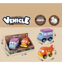 Набір машин 2686 E2 (60) 2 штуки, вінілові, знімний корпус, інерційний механізм, прогумовані колеса, в коробці