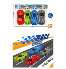 Набір машин 24696 (360/2) 4 штуки, інерційний механізм, в пакеті