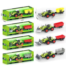Трактор 955-231 (144/2) 4 види, в коробці, ВИДАЄТЬСЯ МІКС