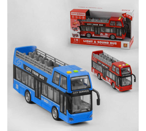 Автобус WY 916 AB (24) "Міський транспорт", 2 кольори, на батарейках, інерція, підсвічування салону, звук, в коробці – в наличии! Купите сейчас у KAZKOVA