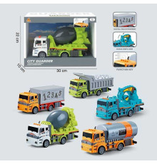 Машина музична 60198 (48/2) 5 видів, "Вантажівка", підсвічування, інерція, звуки, мелодії, пісні, історії, скоромовки англійською, в коробці, МІКС ВИДІВ