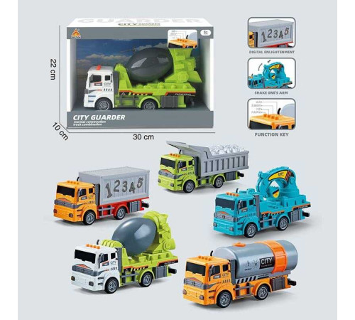 Машина музична 60198 (48/2) 5 видів, "Вантажівка", підсвічування, інерція, звуки, мелодії, пісні, історії, скоромовки англійською, в коробці, МІКС ВИДІВ – в наличии! Купите сейчас у KAZKOVA