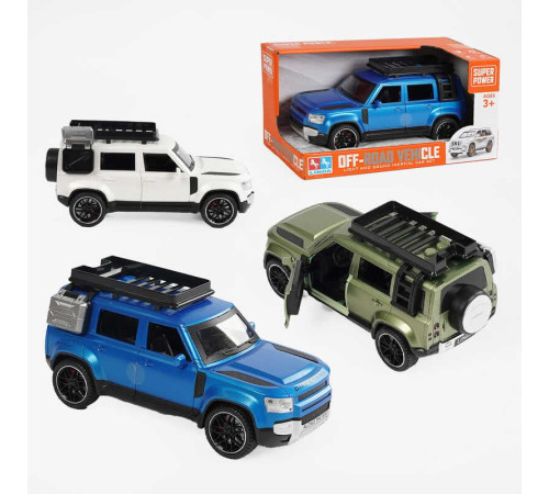 Джип 8057-1 (36/2) 3 кольори, інерційний механізм, підсвічування, звуки, гумові шини, в коробці, ВИДАЄТЬСЯ ТІЛЬКИ МІКС ВИДІВ