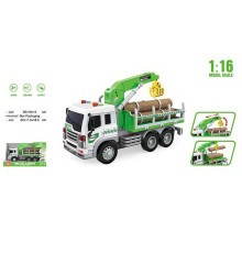 Спецтехніка WY 300 E (24) будівельна вантажівка, масштаб - 1:16, підсвічування, звукові ефекти, інерційний механізм, рухомі деталі, гумові шини, аксесуари, в коробці