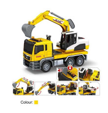 Спецтехніка 666-62 T (18) “Екскаватор”, інерція, звуки, підсвічування, гумові шини, рухливі елементи, в коробці